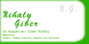 mihaly giber business card